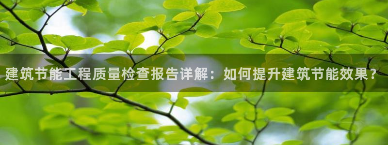 e尊国际平台：建筑节能工程质量检查报告详解：如何提升建筑节能效果？