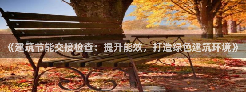 e尊国际的手机登录网站：《建筑节能交接检查：提升能效，打造绿色建筑环境》