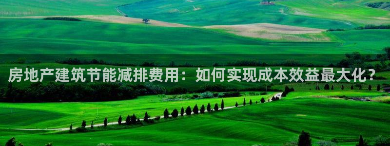 e尊国际平台：房地产建筑节能减排费用：如何实现成本效益最大化？
