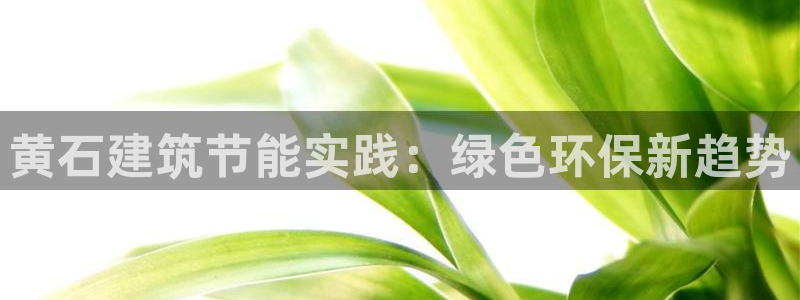 e尊国际官网app：黄石建筑节能实践：绿色环保新趋势