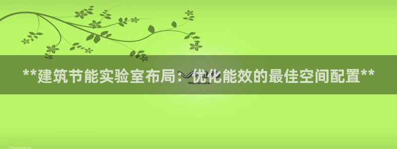e尊国际娱乐官网地址：**建筑节能实验室布局：优化能效的最佳空间配置**