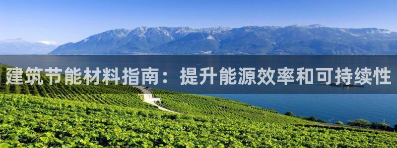 e尊国际娱乐官网下载：建筑节能材料指南：提升能源效率和可持续性