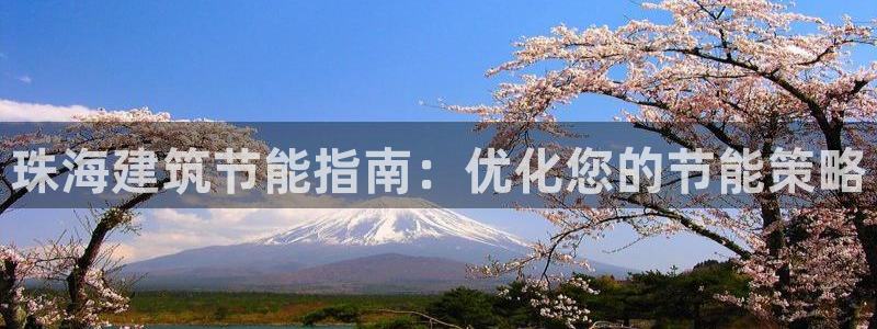 e尊国际官方网站：珠海建筑节能指南：优化您的节能策略
