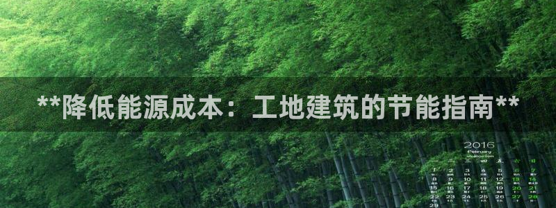 e尊国际客服：**降低能源成本：工地建筑的节能指南**