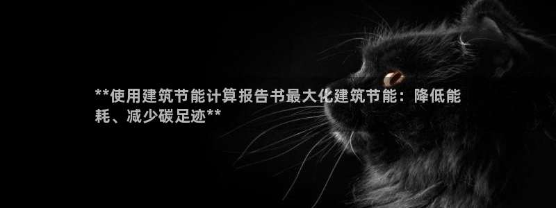 e尊国际-可可计划：**使用建筑节能计算报告书最大化建筑节能：降低能
耗、减少碳足迹**