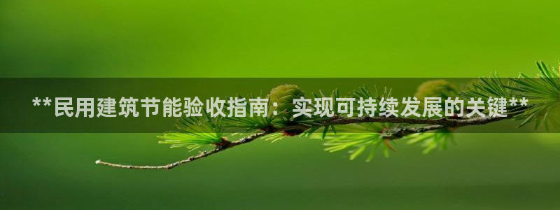 e尊国际-e尊国际官网：**民用建筑节能验收指南：实现可持续发展的关键**