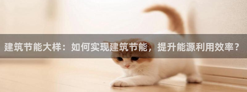 e尊国际客户端：建筑节能大样：如何实现建筑节能，提升能源利用效率？